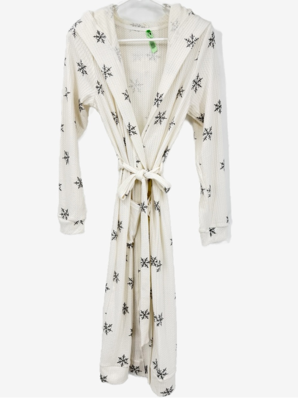 Honeydew Intimates Snowflake Hooded Robe Cream Waffle Knit Size S - Picture 11 of 11